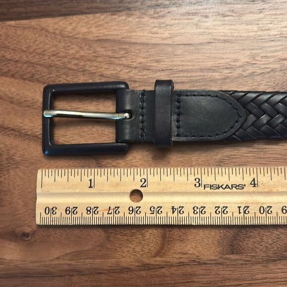 Talbots Women's Braided Leather Belt, in Dark Navy - Large - Picture 5 of 6